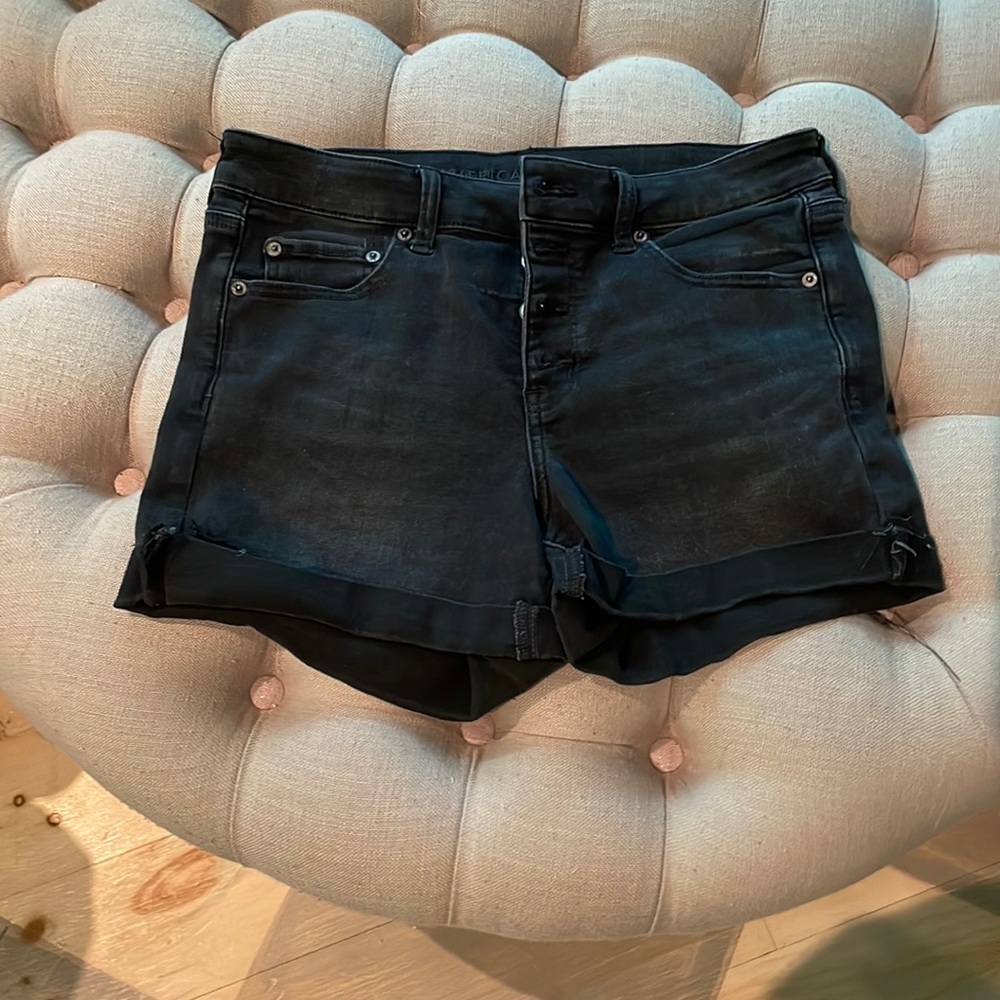 American Eagle Ne(x)t Level Stretch Black Jean Shorts